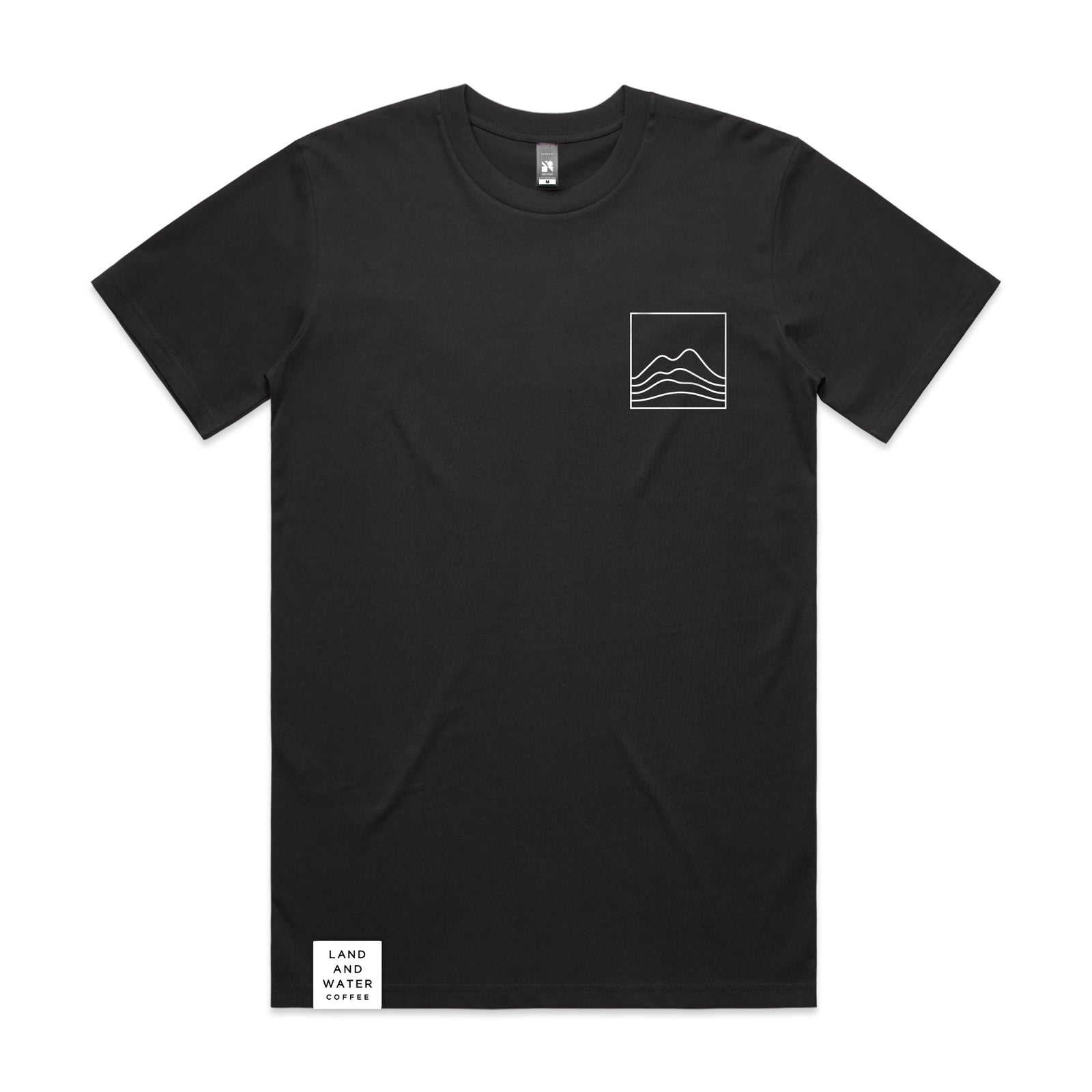 Land and Water Icon Tee - Dark Coal